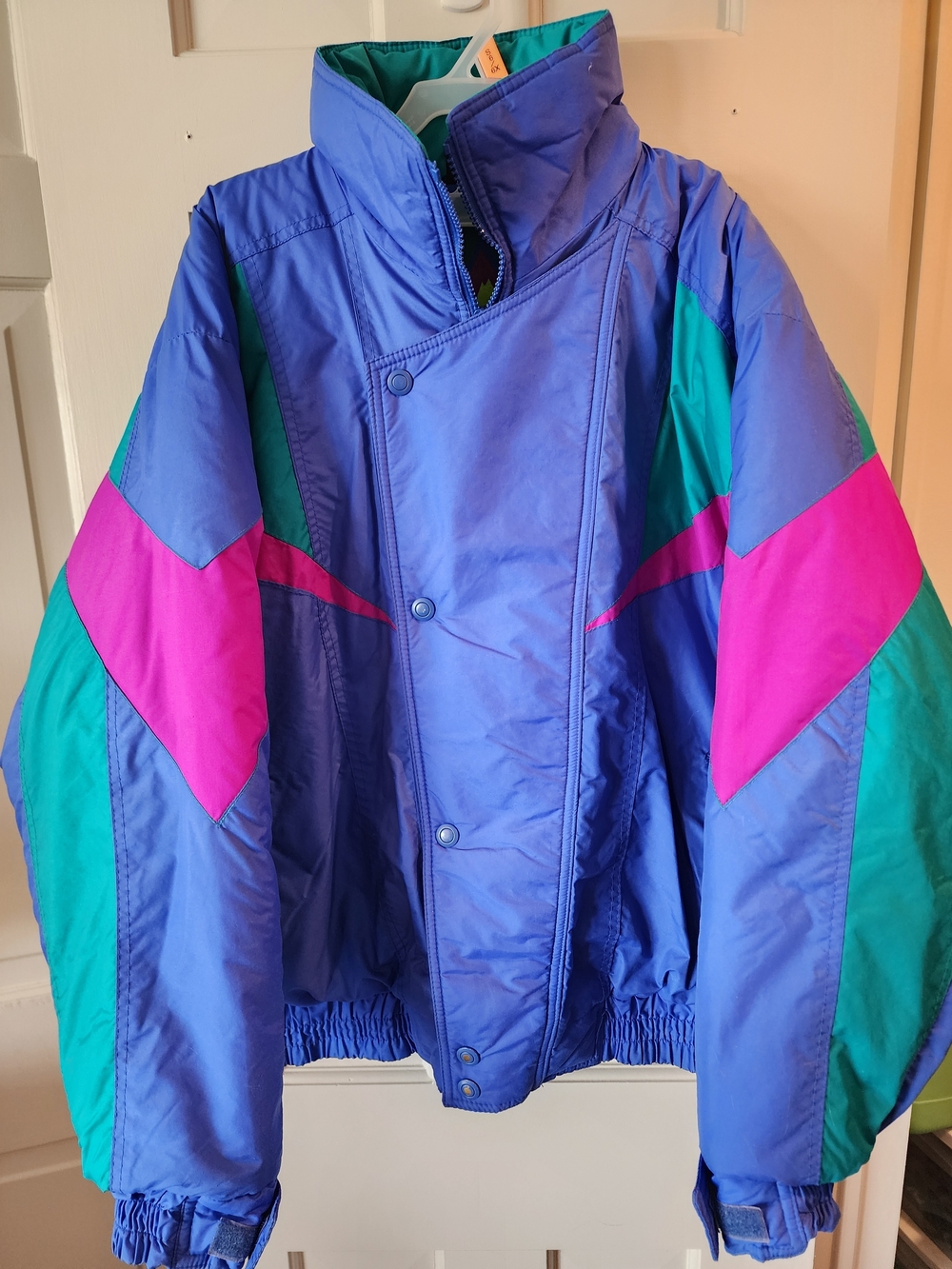 Men's Purple Teal Pink Ski Jacket